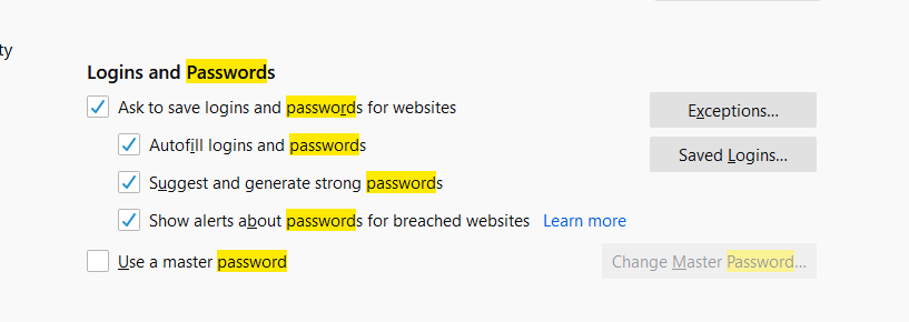 cara melihat password google di Melalui Mozilla Firefox