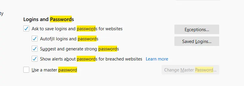 cara melihat password google di Melalui Mozilla Firefox