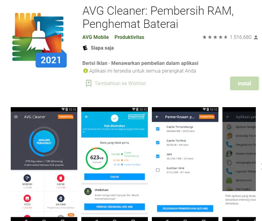 aplikasi AVG Cleaner